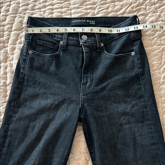 Veronica Beard RYLEIGH slim straight high-rise black jeans size 26 1/2 - Picture 8 of 11